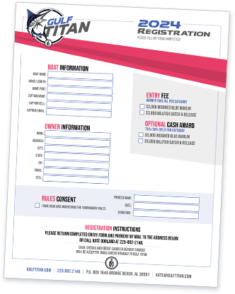 Gulf Titan Registration Form